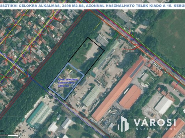 Ipari-logisztikai célokra alkalmas telek, 15.ker., 3498 m2