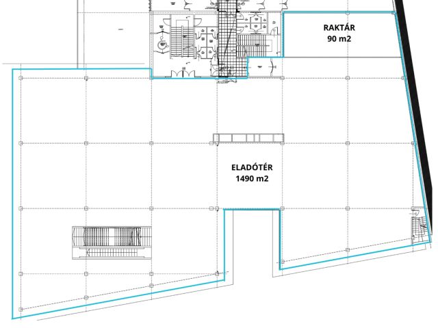 1580 m2-es, belvárosi üzlethelyiség kiemelt helyen kiadó