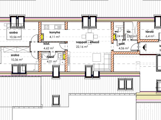 Harmadik emeleti újépítésű lakás,Hagymatikumtól 30 méterre 1