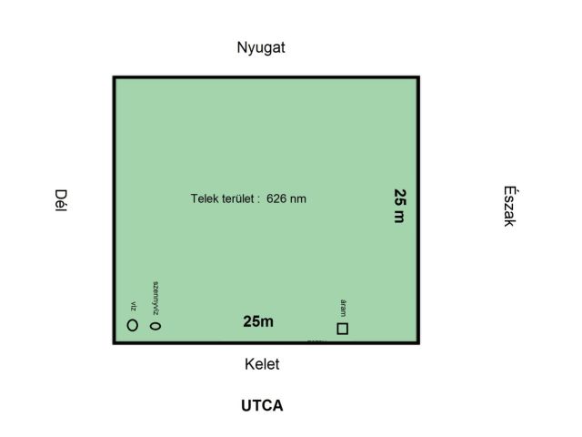 Balatonkeresztúron közművesített építési telek